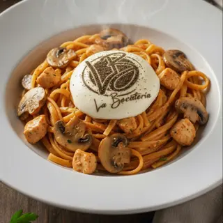 Pasta poulet champignons