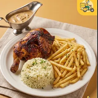 1/4 de poulet rôti