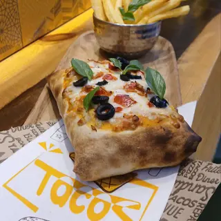 Taco poulet gratine
