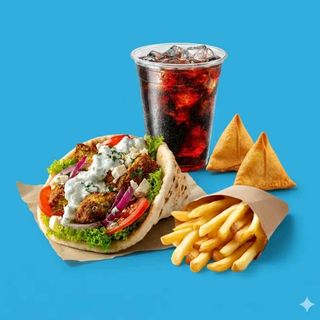 Gyros Falafel+Spanakopita+Boisson