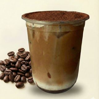 Caramalized Banana Iced Latte with Cold Foam