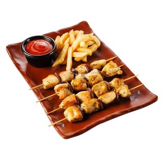 Brochette de poulet (feu de bois)