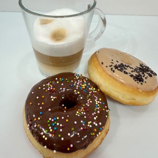 Latte & 2 Donuts