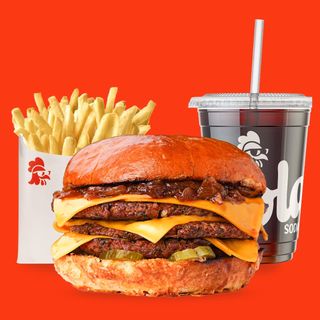 Triple cheese king - Boisson au choix - Frites