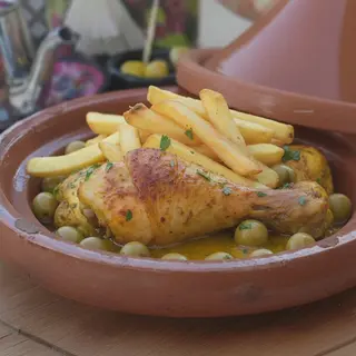 Tajine poulet au citron et olives