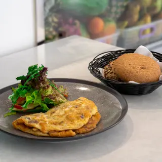 Omlette de champignons et fromage