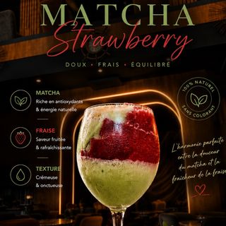 Ice matcha strawberry