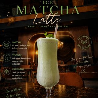 Ice matcha latte