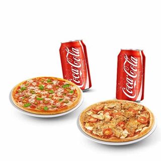 2 Pizza Doubles + 2 Boisson 