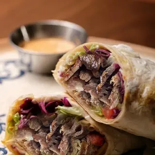 Wrap de Bœuf Döner (shawarma) avec frites