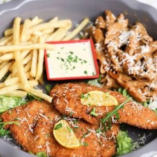 Escalope de poulet mariné