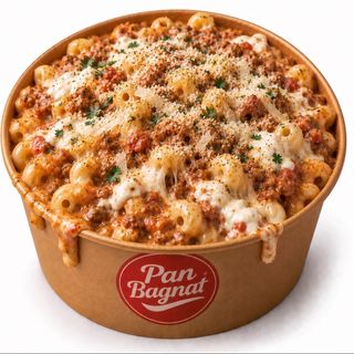 BOWLS - COQUILLETTES BOLOGNAISE ET STRACIATELLA FONDUE
