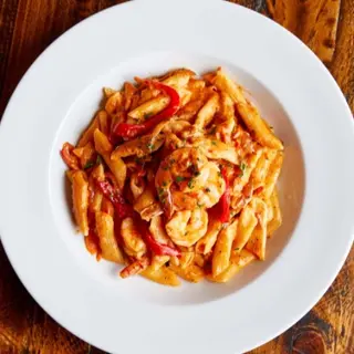 Penne Gamberetto sweet chili sauce
