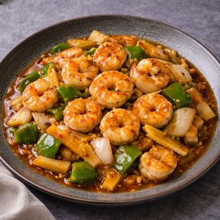 Crevettes au saté