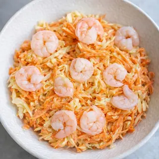 Coleslaw aux crevettes