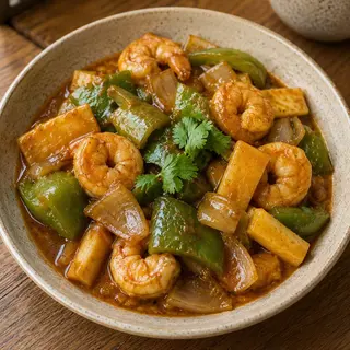 Crevettes au satay