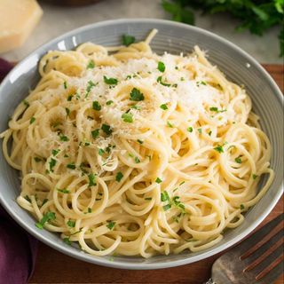 Pasta pesto parmezaan