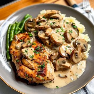 Plat steak de poulet