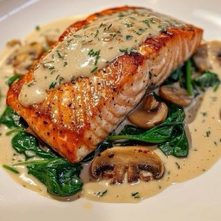 Plat pavé de saumon