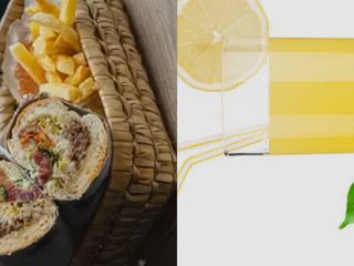 2 Bocadilos mixte avec 2 citronnade ( avec frites )