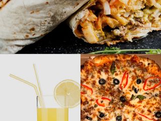 2 tacos mixte + 2 pizza mixte + 4 citronnade avec frites