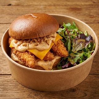 Crousty Burger + Salade