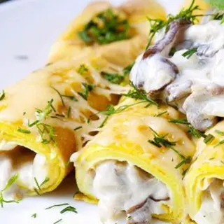 Crêpe Poulet Au Champignons