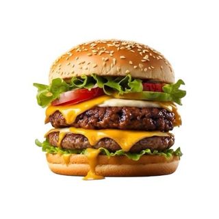 Double Cheese Burger avec Frites