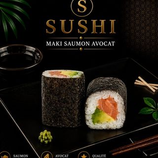 Maki Saumon Avocat -8 pièces-