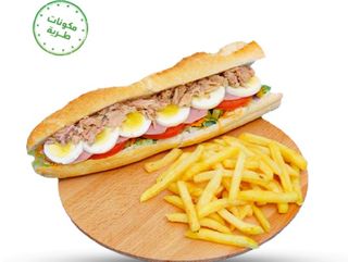 Sandwich Thon, Oeuf, Mortadella + Frites