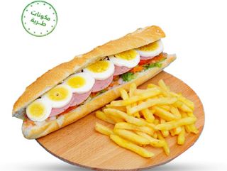 Sandwich Oeuf et Cachir + Frites