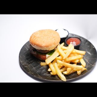 Cheese Burger avec frites