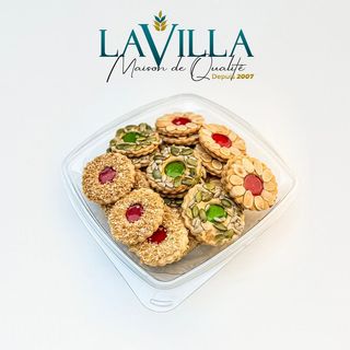 Boîte de sablés ronds variés