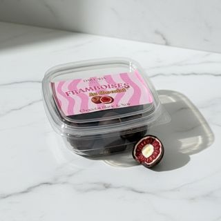 Framboises glacées choco blanc & noir - 150g