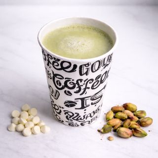 Chocolat chaud blanc belge & Pistache