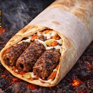 Panini Viande Hachée على الفحمGrillée