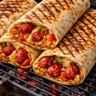 TACOS SAUCISSE عل الفحمGrillé