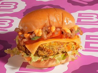 Smash veggie burger