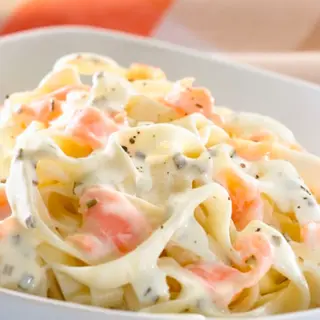 Pâtes saumon fumé