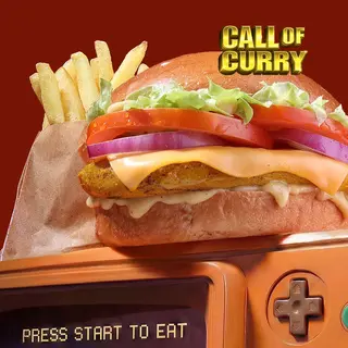 Burger curry + Frite