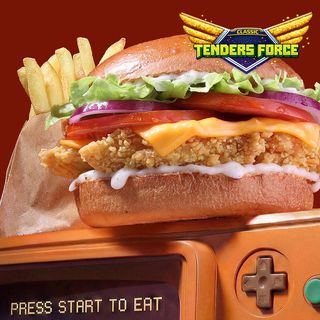 Tenders force burger + frite