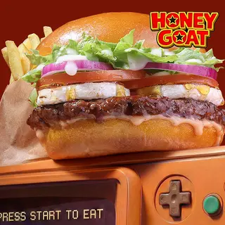 Burger chèvre miel + frite