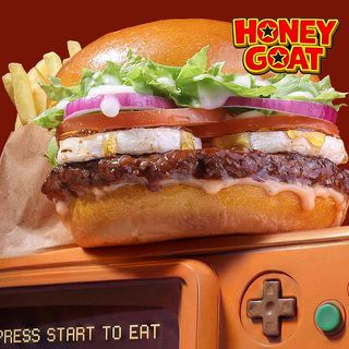 Burger chèvre miel + frite