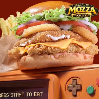 Burger mozza chicken + Frite