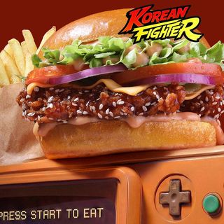 Korean fighter burger + Frites