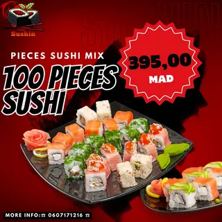 100 Pièces Sushi Mix