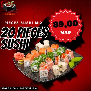 20 Pièces Sushi Mix