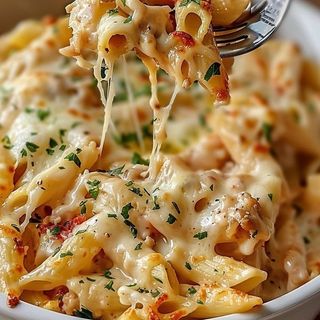 Penne charcuterie fromage