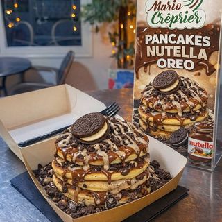 Pancakes Oreo, Nutella, crème Oreo