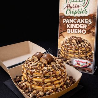 Pancakes kinder bueno, Nutella, crème kinder bueno
